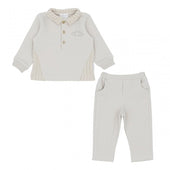 Pastels & Co Baby Boy Beige Polo Top and Trouser Set